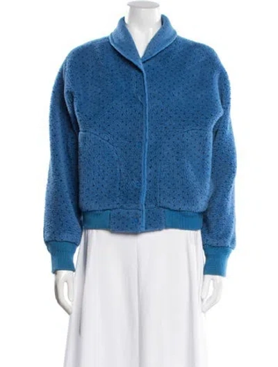 Pre-owned Woolrich Bomber Jacket In Blue