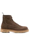 Woolrich 40mm Lace-up Leather Boots In Brown