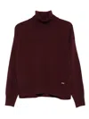 Woolrich Women Bordeaux High-neck Sweater, Xs Luxury Sweaters & Knitwear For Women Darveys In Burgundy