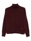 Woolrich Women Bordeaux High-neck Sweater, Xs Luxury Sweaters & Knitwear For Women Darveys In Burgundy