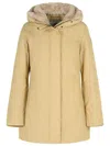 Woolrich Boulder Beige Cotton Blend Parka In Neutral