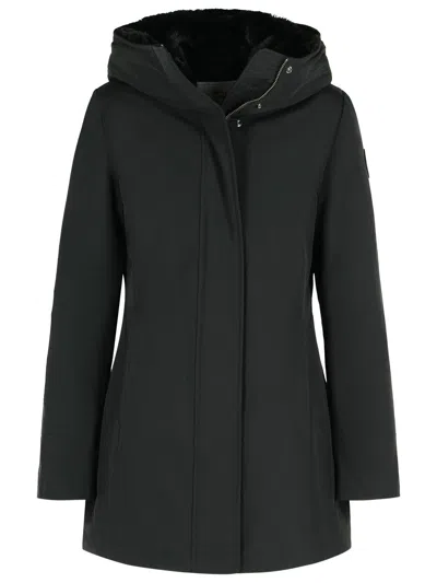Woolrich Boulder Black Cotton Blend Parka