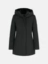 Woolrich 'boulder' Black Cotton Blend Parka In Black
