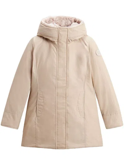 Woolrich Boulder Faux Fur Parka In Neutral