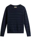 Woolrich Boxy Sweater In Blue