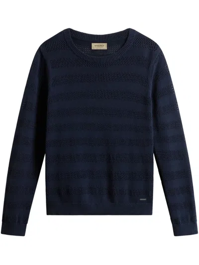 Woolrich Boxy Sweater In Blue