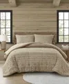 Woolrich Breckenridge Chenille Oversized 3-pc. Comforter Set, King/california King In Tan
