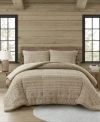 Woolrich Breckenridge Chenille Oversized Comforter Set In Tan