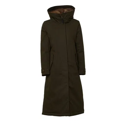 Woolrich Brown Best Cotton Faux Fur Duck Down Parka In Black
