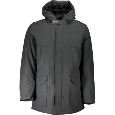 Woolrich Brown Cotton Men Jacket In Black