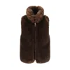 Woolrich Brown Polyester Sleeveless Jacket In Brown