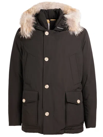 Woolrich Brown Regular Fit Jacket In Black