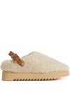 Woolrich Buckle-strap Sheepskin Mules In Multi