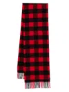Woolrich Buffalo Check-pattern Scarf In Red