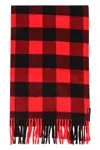 Woolrich Buffalo Check-pattern Scarf In Red