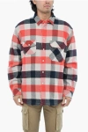 Woolrich Buffalo Check Ranch Padded Overshirt With Snap Buttons In Multi