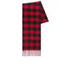 WOOLRICH WOOLRICH BUFFALO CHECK RED BLACK SCARF