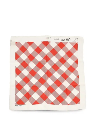 Woolrich Buffalo Check Silk Scarf In Multi