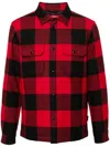 Woolrich Alaskan Wool Check Overshirt In Red