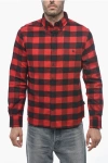 Woolrich Checked Cotton Flannel Shirt With Double Breast Pocket