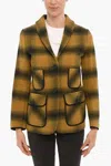 Woolrich Buffalo Shaded Checked Railroad Blazer In Yellow