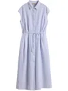 Woolrich Button-down Midi Dress With Fitted Waist And Flowing Skirt