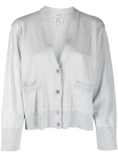 Woolrich Button-fastening Cardigan In Grau