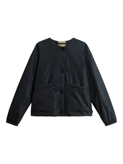 Woolrich Button-fastening Elasticated Jacket In Blue