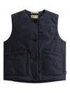 Woolrich Button-fastening Gilet In Blue