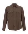 Woolrich Button Flap Cotton Overshirt In Multi