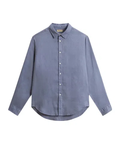 Woolrich Button Long-sleeved Shirt In Blue