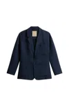 Woolrich Button Patch-pocket Blazer In Purple