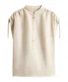 Woolrich Blouse With Short Sleeves In Nude
