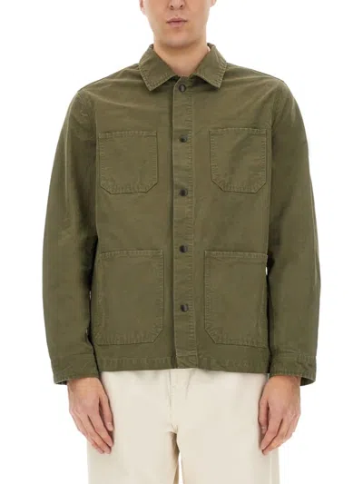 Woolrich Button-up Cotton Shirt In Green