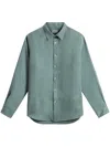 Woolrich Button-up Long-sleeve Shirt In Green