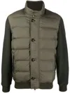 Woolrich Button-up Quilted Down Jacket In Green