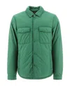 Woolrich Buttoned Padded Jacket In Green