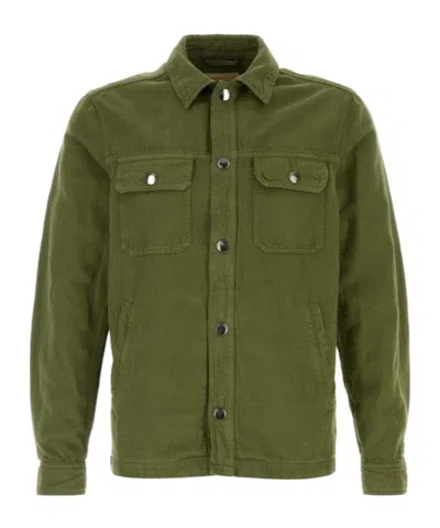 WOOLRICH WOOLRICH BUTTONED DENIM OVERSHIRT