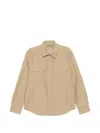 Woolrich Buttoned Pocket Jacket In Brown