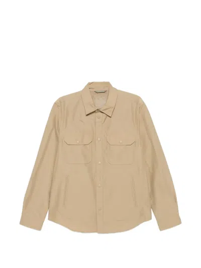 Woolrich Buttoned Pocket Jacket In Brown