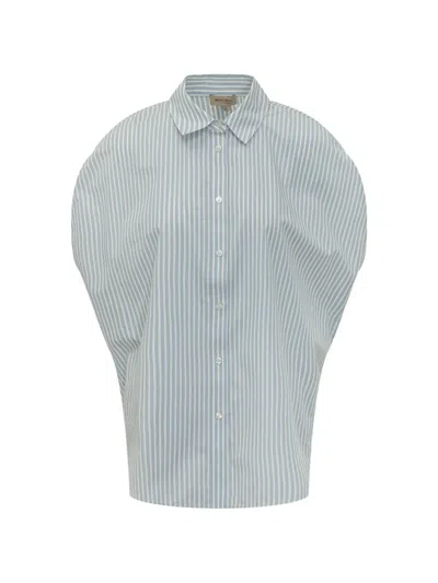 Woolrich Buttoned Striped Shirt In Blue