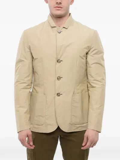 Woolrich Button-fastening Patch-pocket Jacket In Neutrals