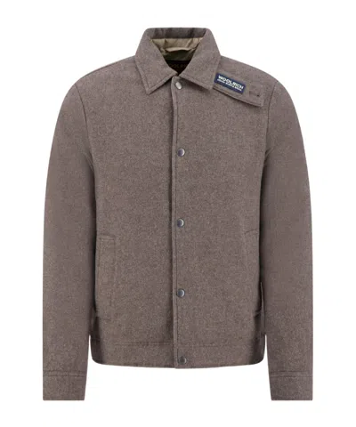 Woolrich Button-fastening Shirt Jacket In Brown