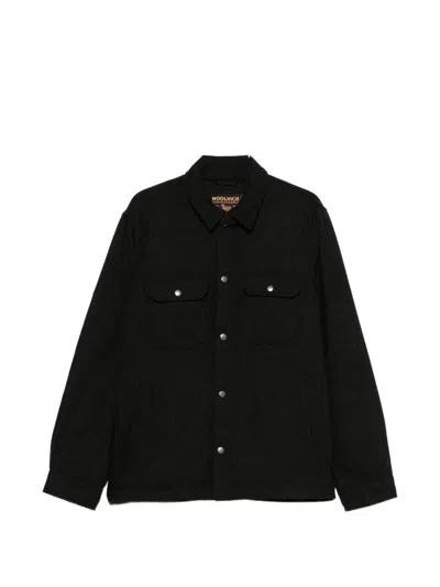 Woolrich Button-up Jacket In Black