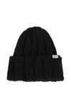 Woolrich Cable-knit Beanie Hat In Black