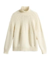 Woolrich Cable-knit Turtleneck Sweater In Brown