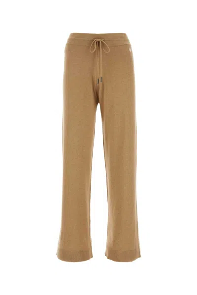 Woolrich Cashmere Blend Ribbed Trousers In Brown