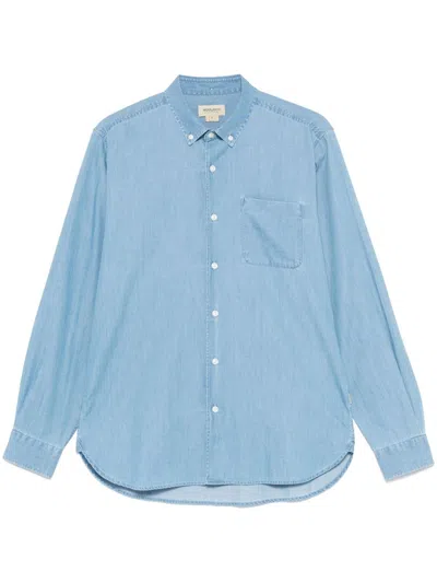 Woolrich Camicia Di Cotone In Blue