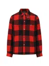 Woolrich Jacket With Chest Pockets And Collared Neck In Red