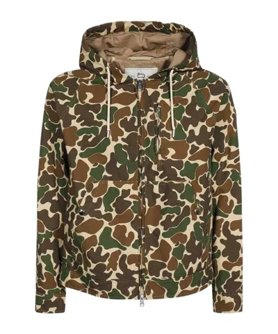 Woolrich Camouflage-print Drawstring Jacket In Multi